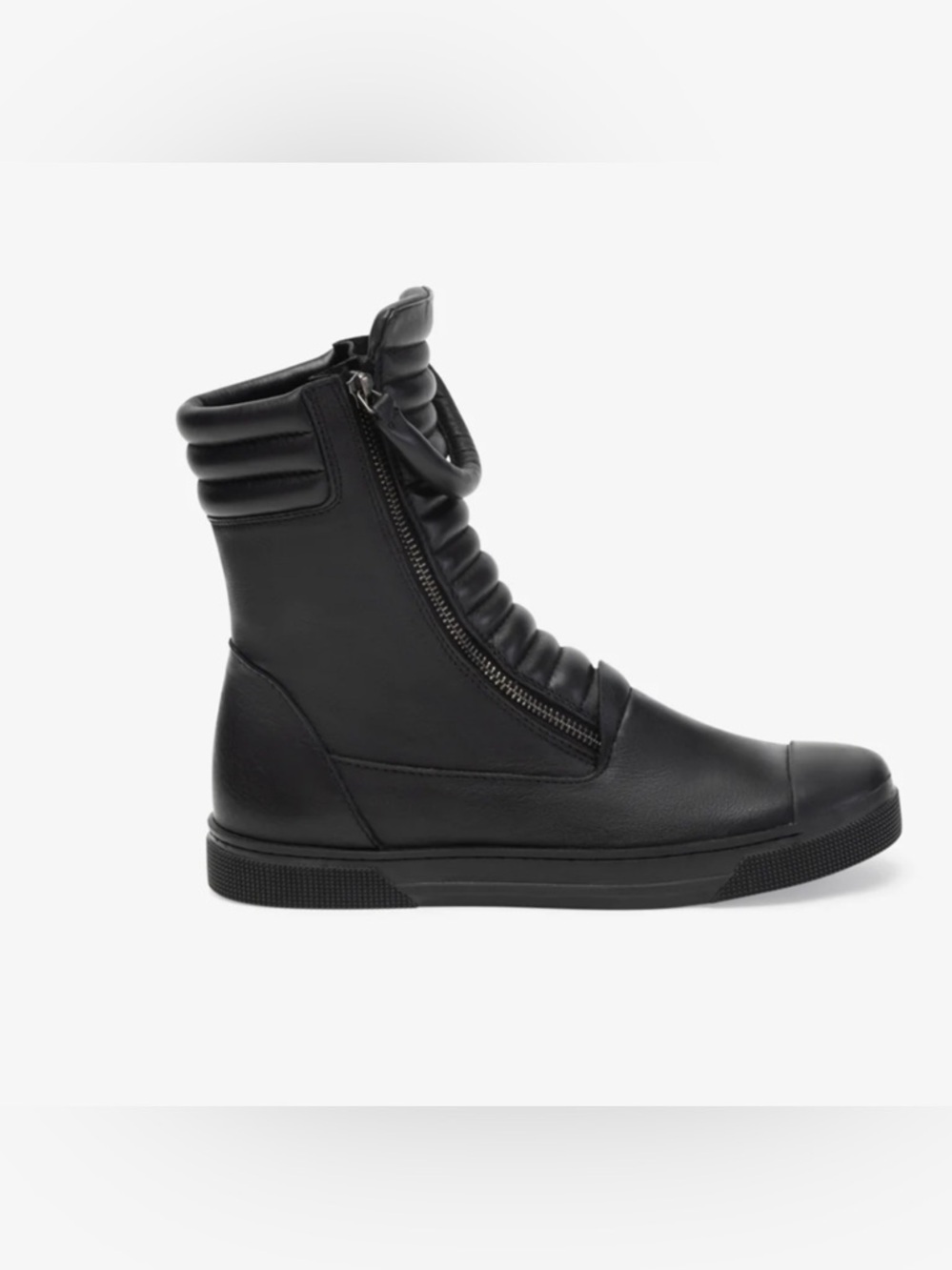 Marcella Karma European Leather Ribbed Ankle Boots Black 38. NWOT - Picture 6 of 10